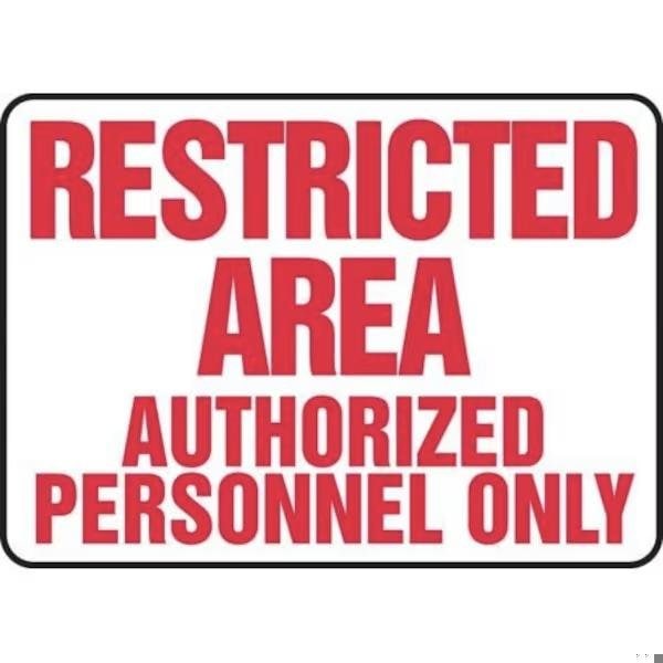 Accuform SAFETY SIGN RESTRICTED AREA MADM595XT MADM595XT - main